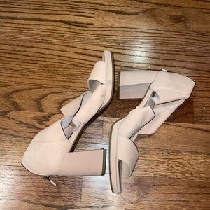 Eileen Fisher Suede Heeled Booties Sandals